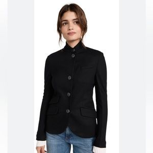 Rag & Bone 6 Black Slade Blazer Tailored Wool Utility